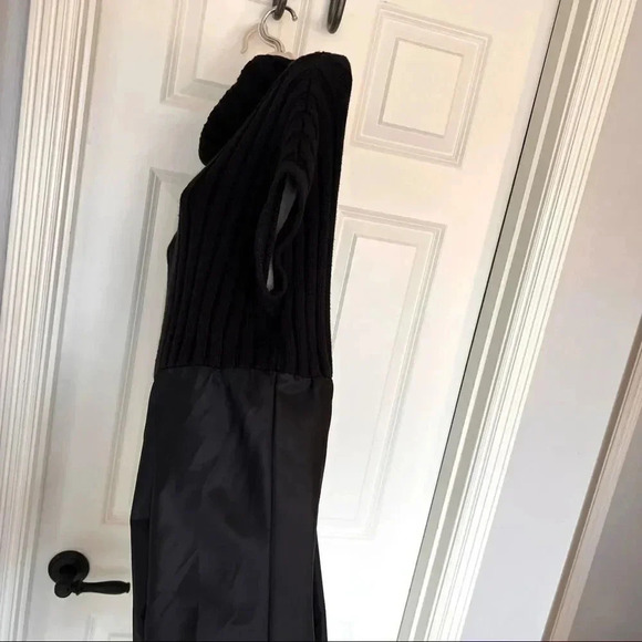 Chelsea & Theodore black ribbed turtleneck fit and flair dress size medium - Picture 7 of 14